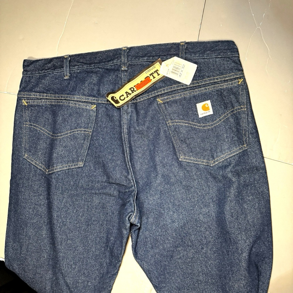Carhartt Casual Jeans WF128 Flannel Lined Mens 40 32 Vintage USA Union Made New